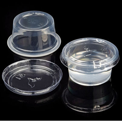 kaufen Einweg-Sauce-Tassen zum Trinken Verdickter klarer Plastikbecher mit Deckel Online-Herstellung