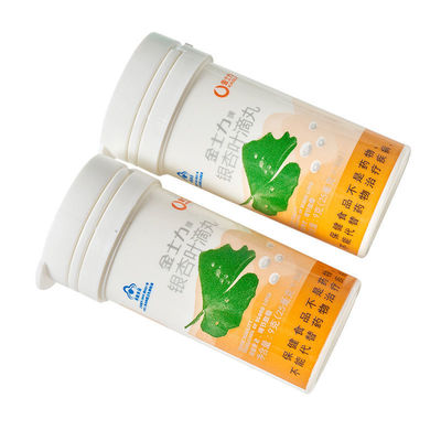 Custom Colorful Logo Vitamin C Effervescent Tablet Tube With Cap Made of Food Grade PP