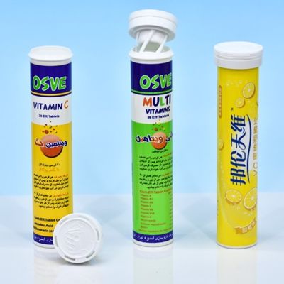 6 Colors MAX Printing Plastic Tube for Customized Vitamin C Effervescent Tablets Storage