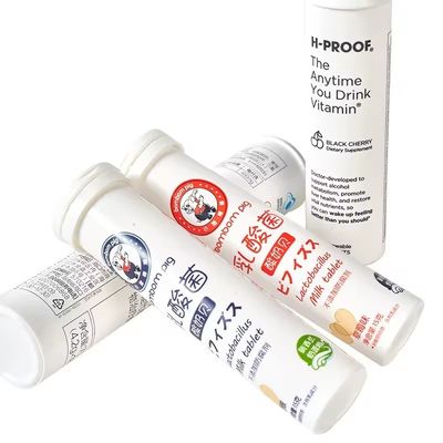 kaufen Efferveszierende Tabletten Flasche mit Flip-Cap Weiße, maßgeschneiderte Vitamin-Plastikverpackung Online-Herstellung