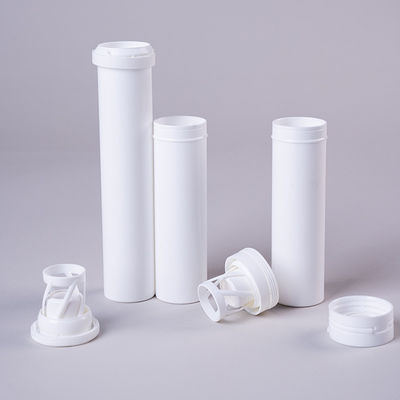 Effervescent Tablet Pills Packaging Container with Dry Offset Printing and PP Collar