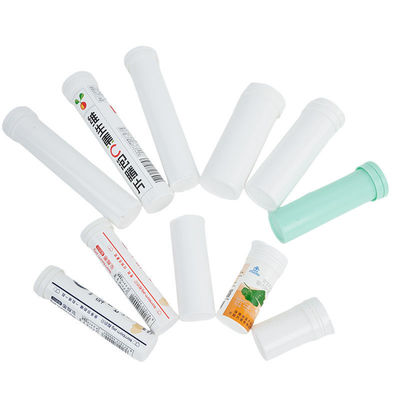 White Storage Tubes Effervescent Tablet Tube PP Material for Vitamin Packaging Solution