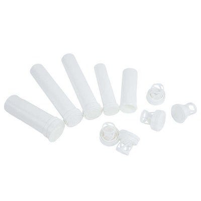 PP Material Custom Logo White Plastic Bottle Effervescent Tablet Tube With Cap Direct
