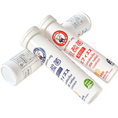 kaufen PP-Halsband Material Efferveszierende Tablettenflasche für benutzerdefiniertes Logo Farbenfrohe leere VC-Tabletten Online-Herstellung