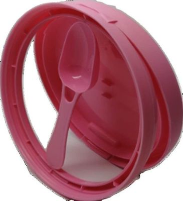 Ankunft Pilfer-proof Plastik Milchpulver Zinndeckel mit benutzerdefinierten Farben Flip Top und Scoop