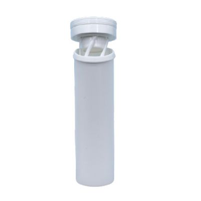 Effervescent Vitamin Tablet Bottles in White Plastic with Spiral Cap and Desiccant