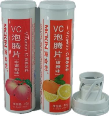 Small Tube Custom Color Plastic Bottles for VC Effervescent Tablets Capsule Container