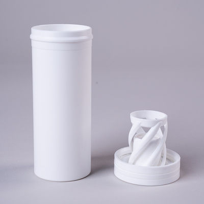 Effervescent Tablet Tube with Spiral Cover Desiccant Diameter 29mm Custom White Long Tube Packaging