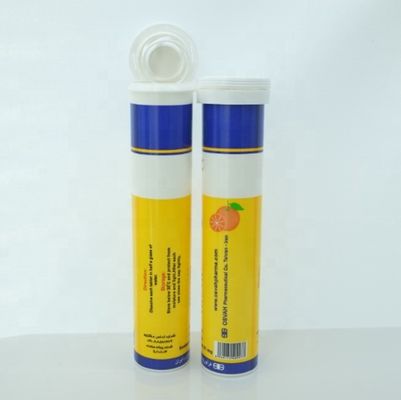 PP Plastic Spring Cover Capsule Storage Tubes for Vitamin C Effervescent Tablets