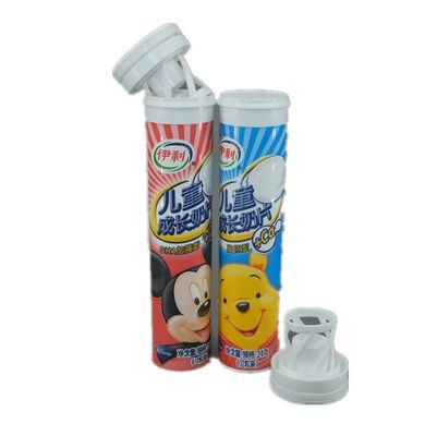 Kindersichere Kunststoffröhrchen für lange weiße Effervesztablettenverpackungen