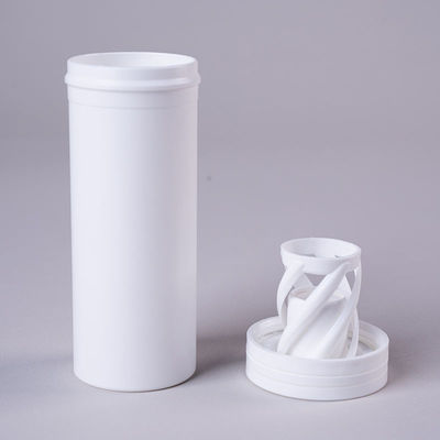 Effervescent Tablet Vitamin Packaging Tube with Spiral Desiccant Cap and PP Material
