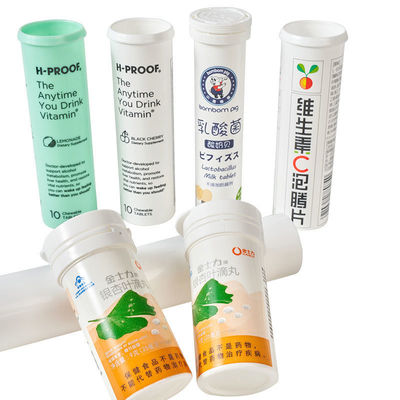 2024 Design Weiße sprudelnde Tabletten Rohrreinigung Leere Plastikflaschen mit Kappe