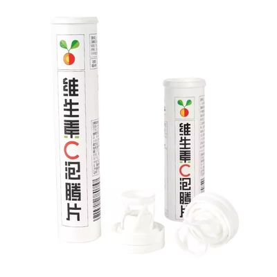 Nahrungsmittel PP kundenspezifisches Design Weiße Langfläche leere Efferveszente Tabletten Tube Flasche