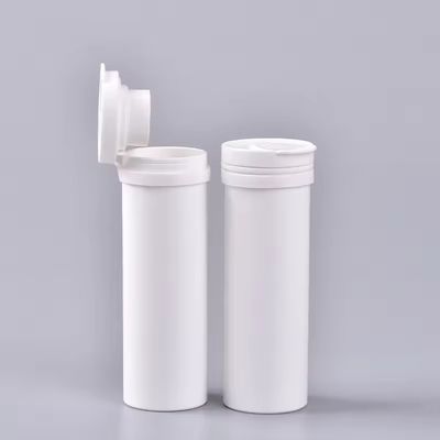 Empty White Straight Packaging Candy Tube for Vitamin C Pills and Effervescent Tablets