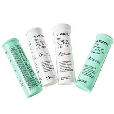 Multivitamin Effervescent Tablet Tube with Flip Bottle and 6 Colors MAX Print Color