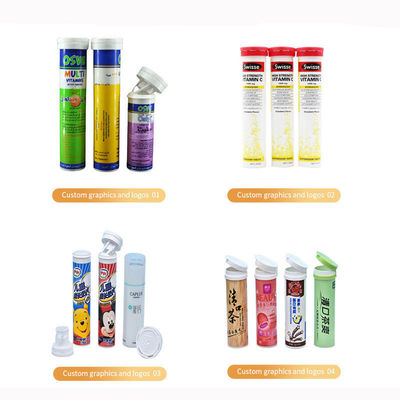 Dry Offset Printing PP Plastic Pill Capsule Vitamin Effervescent Tablet Tube Bottles