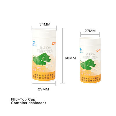PP-Röhrchen mit Flip-Top-Deckel für die Verpackung von efferveszierenden Tabletten
